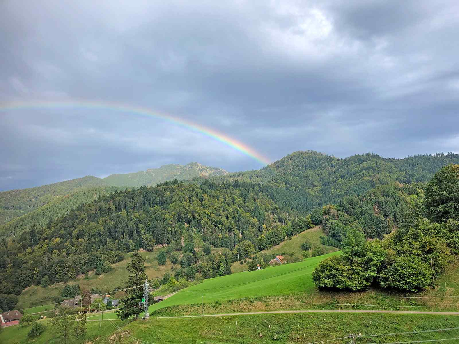 Regenbogen über dem Münstertal